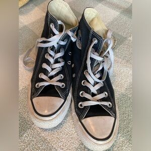 Converse High Top Black Canvas Sneakers